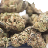 Green and brown frosty lung buster thca hemp flower greenhouse smalls by solfire gardens with high total cannabinoid content