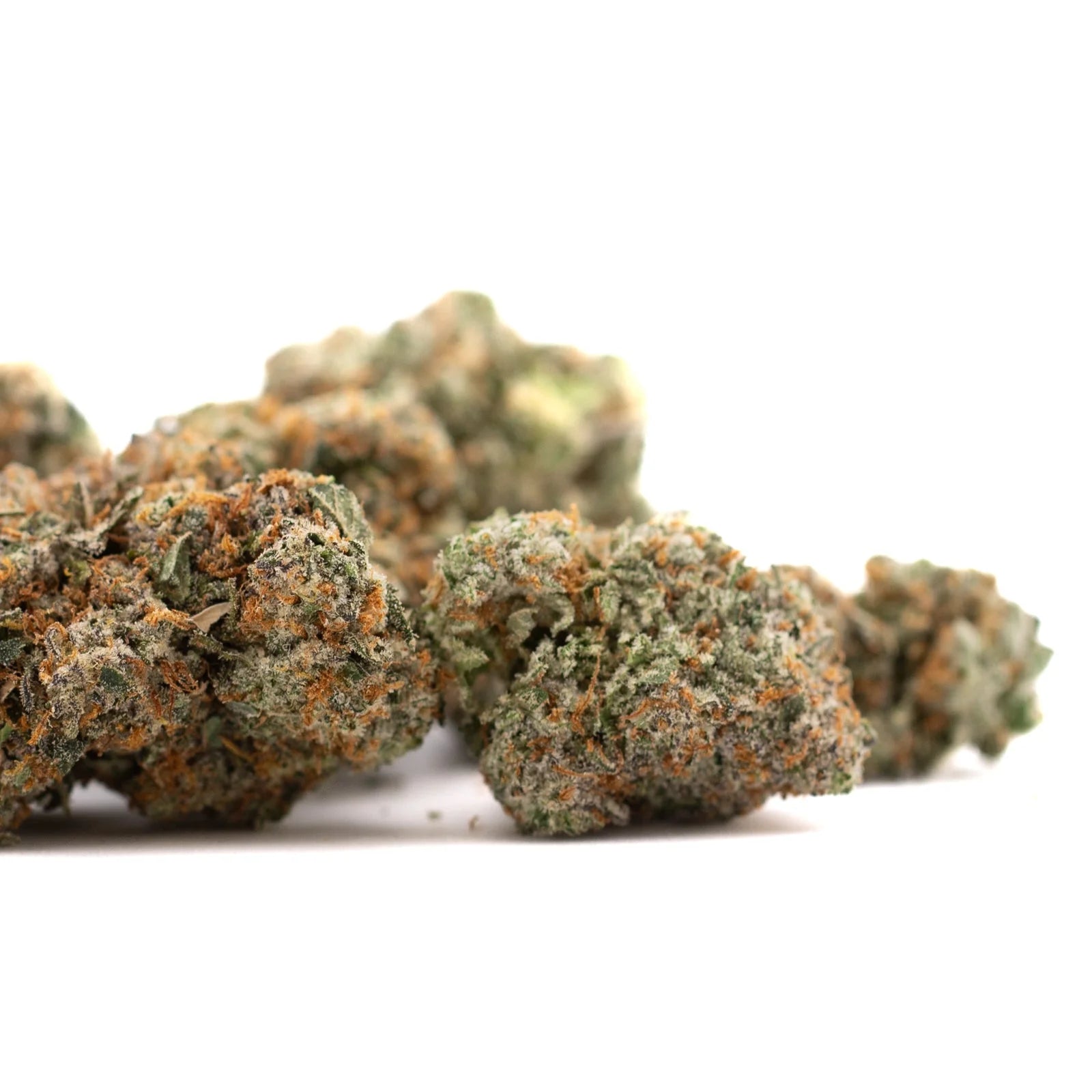 Premium Nectarine Jelly THCa hemp flower bud with vibrant green hues and trichomes