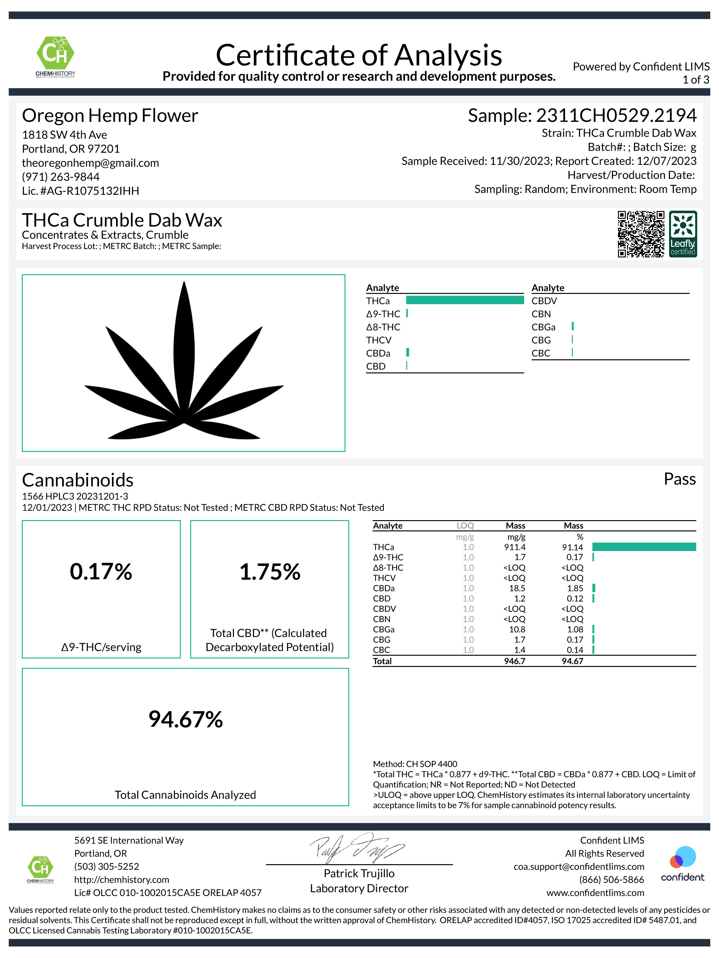 OG Kush 85.55% THCa Dab Wax 1g - 1 GRAM - Premium Organic
