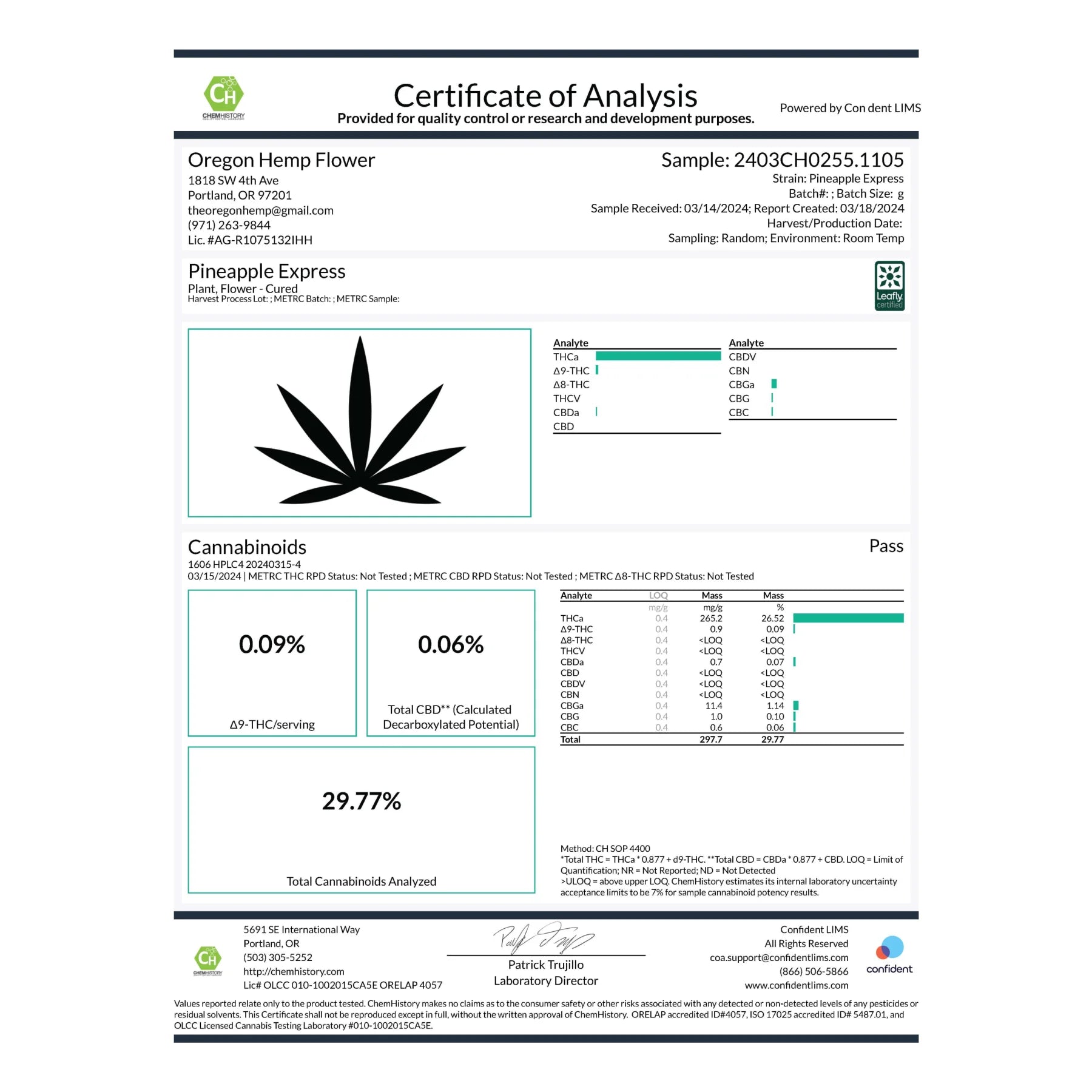 Pineapple Express THCa Hemp Flower Smalls - Plants