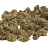 Pineapple Express THCa hemp flower smalls with green purple buds