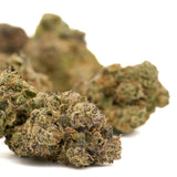 Dried cannabis flower buds from Pineapple Rainbow’s Indoor Rainbow Belts THCa Flower product
