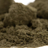 Dark green fluffy mossy pound town thca kief with jet fuel and caramel apple aroma for premium cannabis use