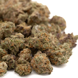 Premium Pressure THCa indoor hemp flower buds in a pile of THCa Smalls