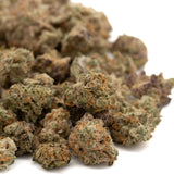 Premium Pressure THCa indoor hemp flower buds in a pile of THCa Smalls
