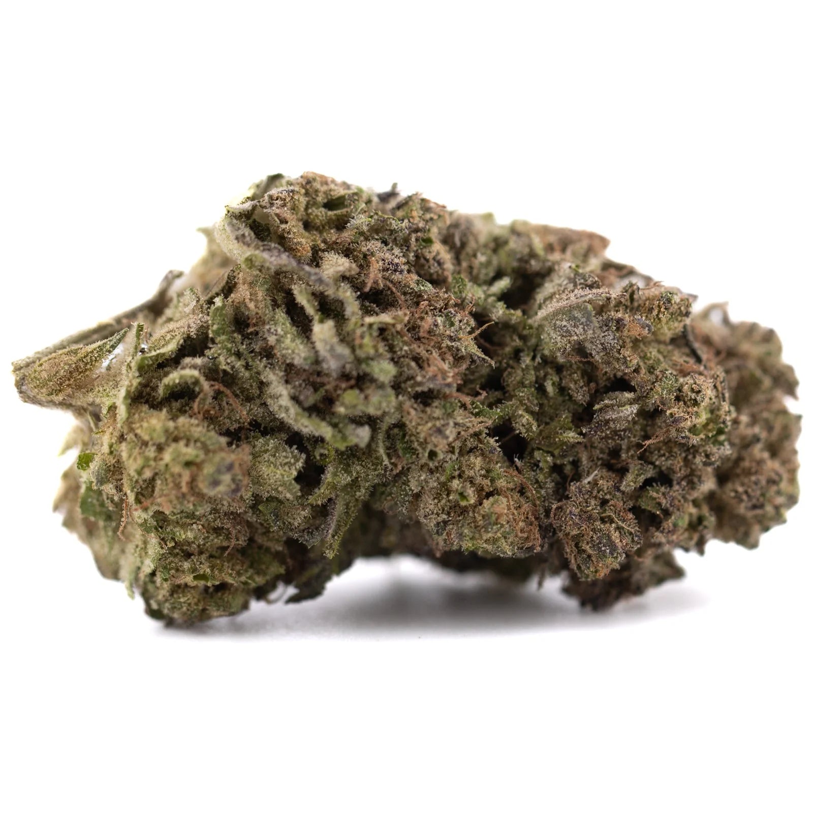 Purple Marmalade THCa hemp flower bud with dense trichomes