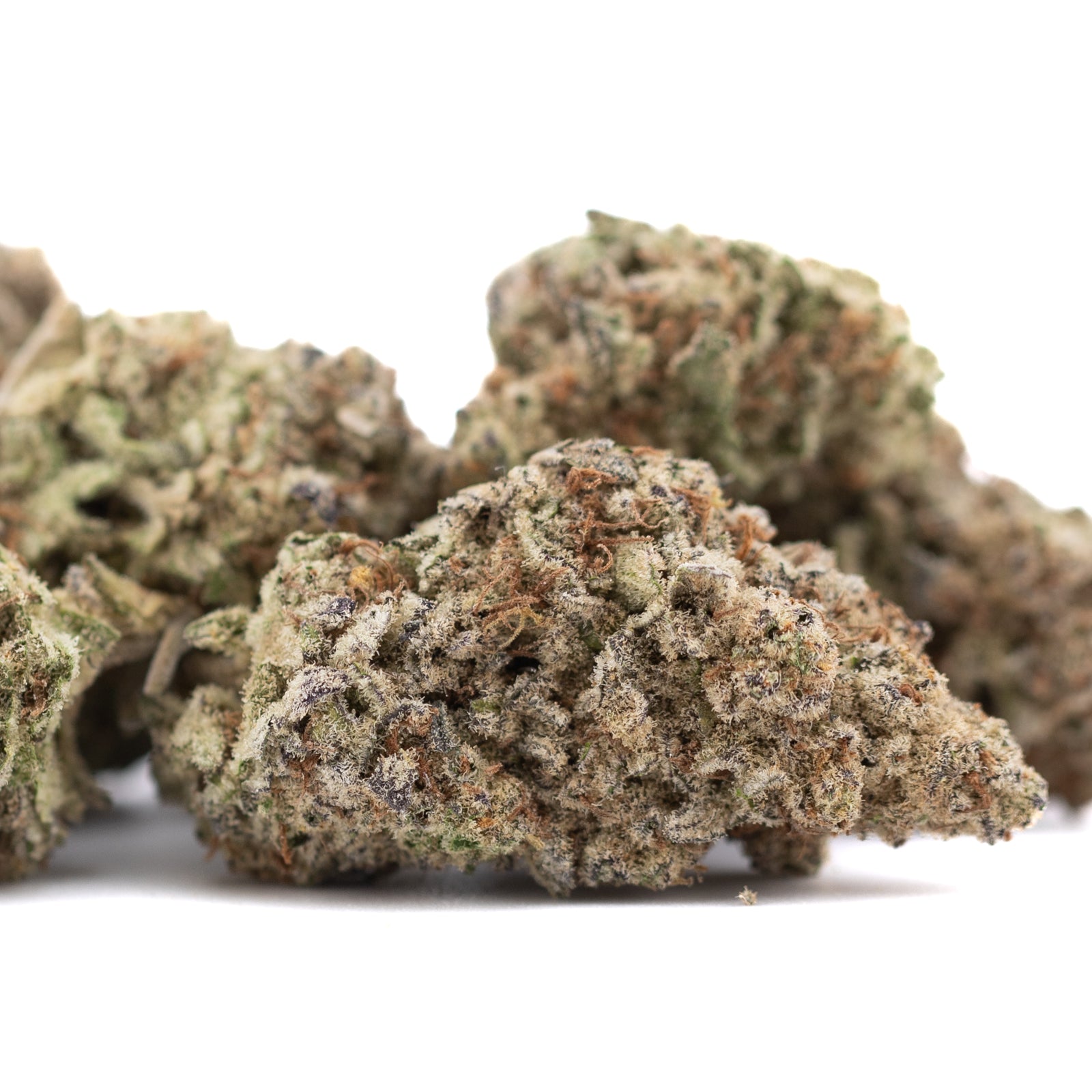 Premium Purple Pop Rocks THCa hemp flower bud with dense trichomes