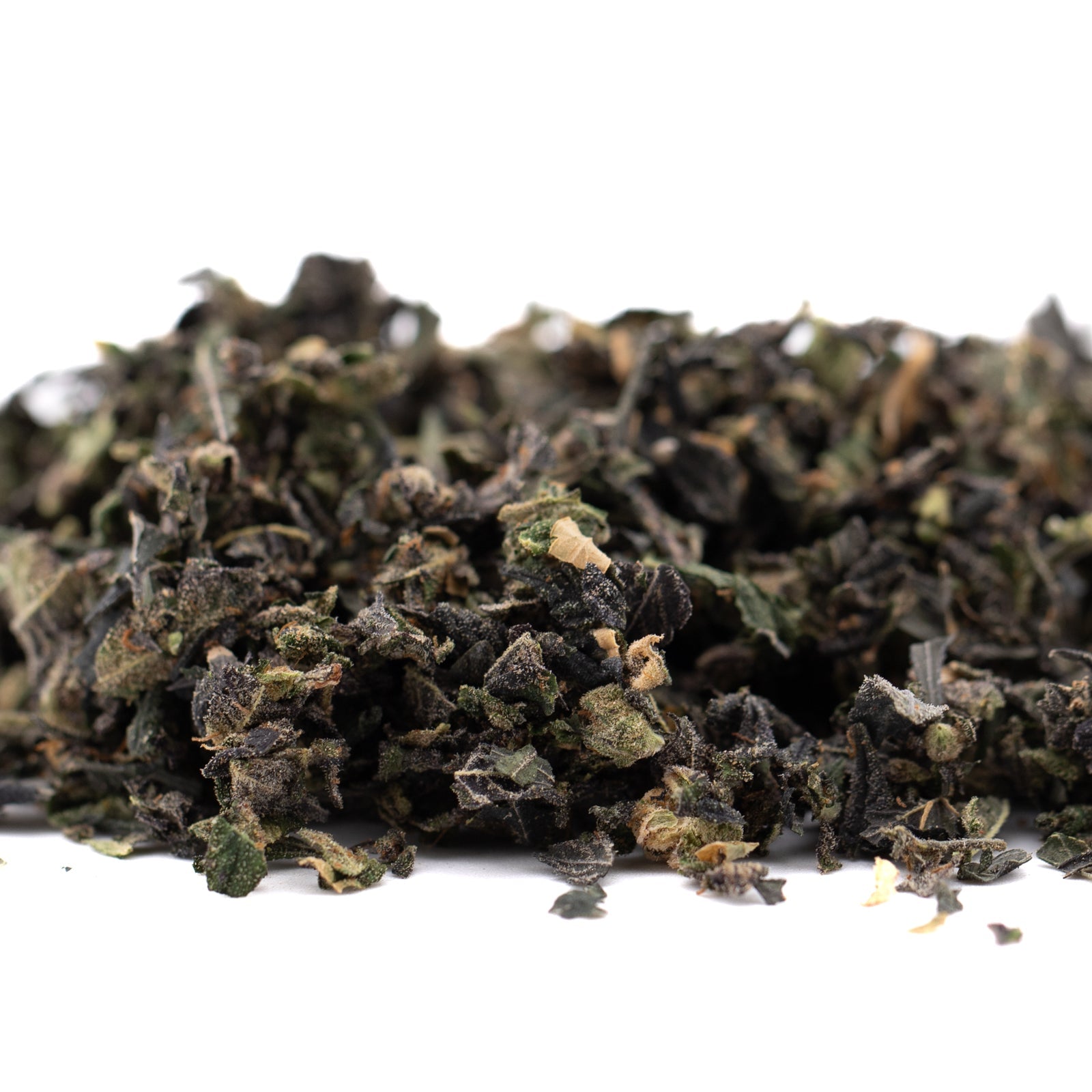 Loose dried dark green and brown tea leaves for Purple Wedding Cake Indoor Trim Wholesale