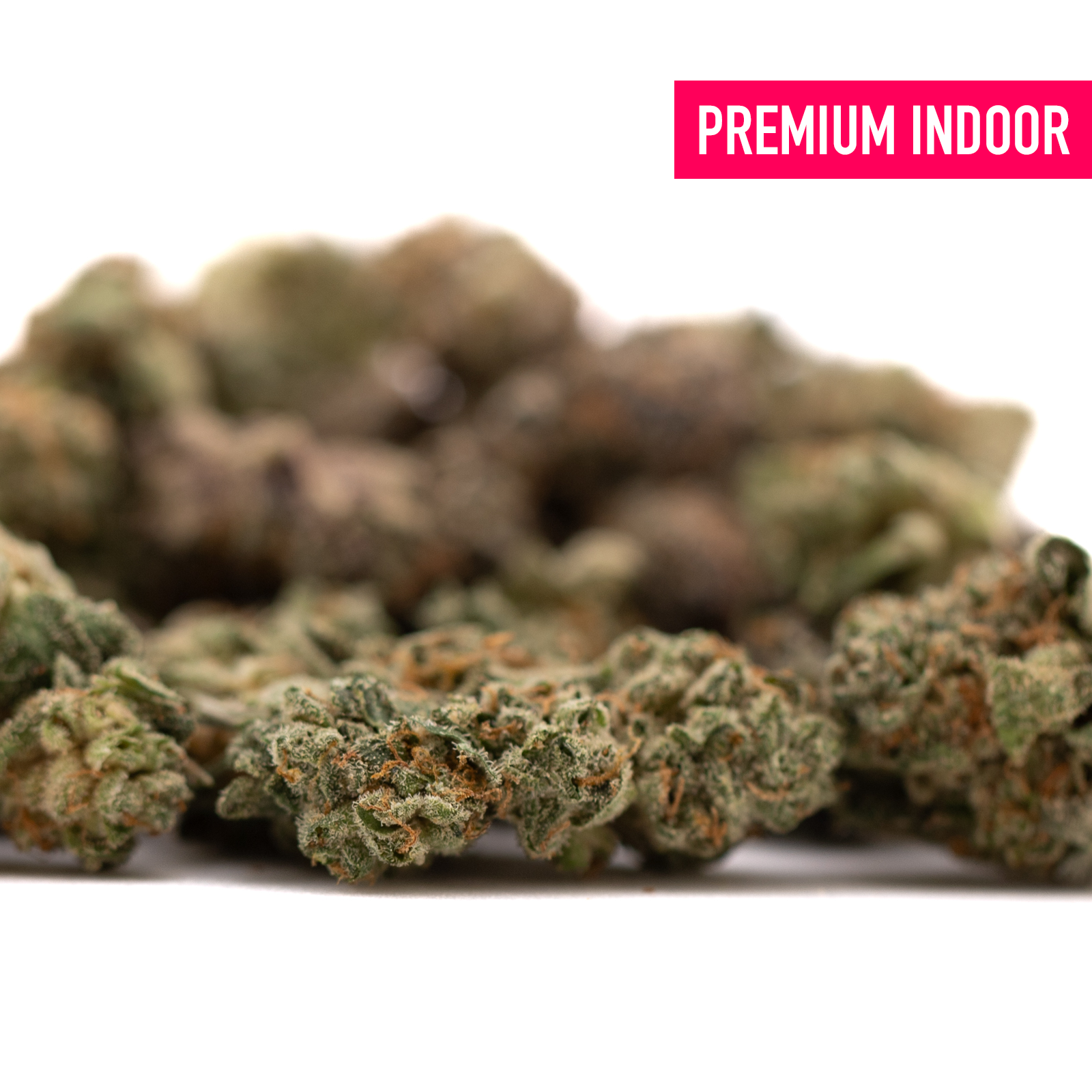 Purple Wedding Indoor THCa Flower Smalls featuring dried hemp flower with vibrant orange hairs