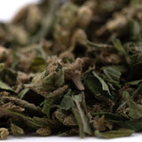 Dried royal highness full-term thca flower buds with green brown hues and fine trichomes from indoor cultivation terpene profile