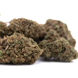 Mature royal og cbd full-term hemp flower buds with dense texture and green brown hues showcasing cannabinoid potency