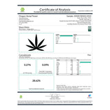 Certificate of Analysis for Short Mintz Indoor THCa Flower detailing cannabinoid content and purity