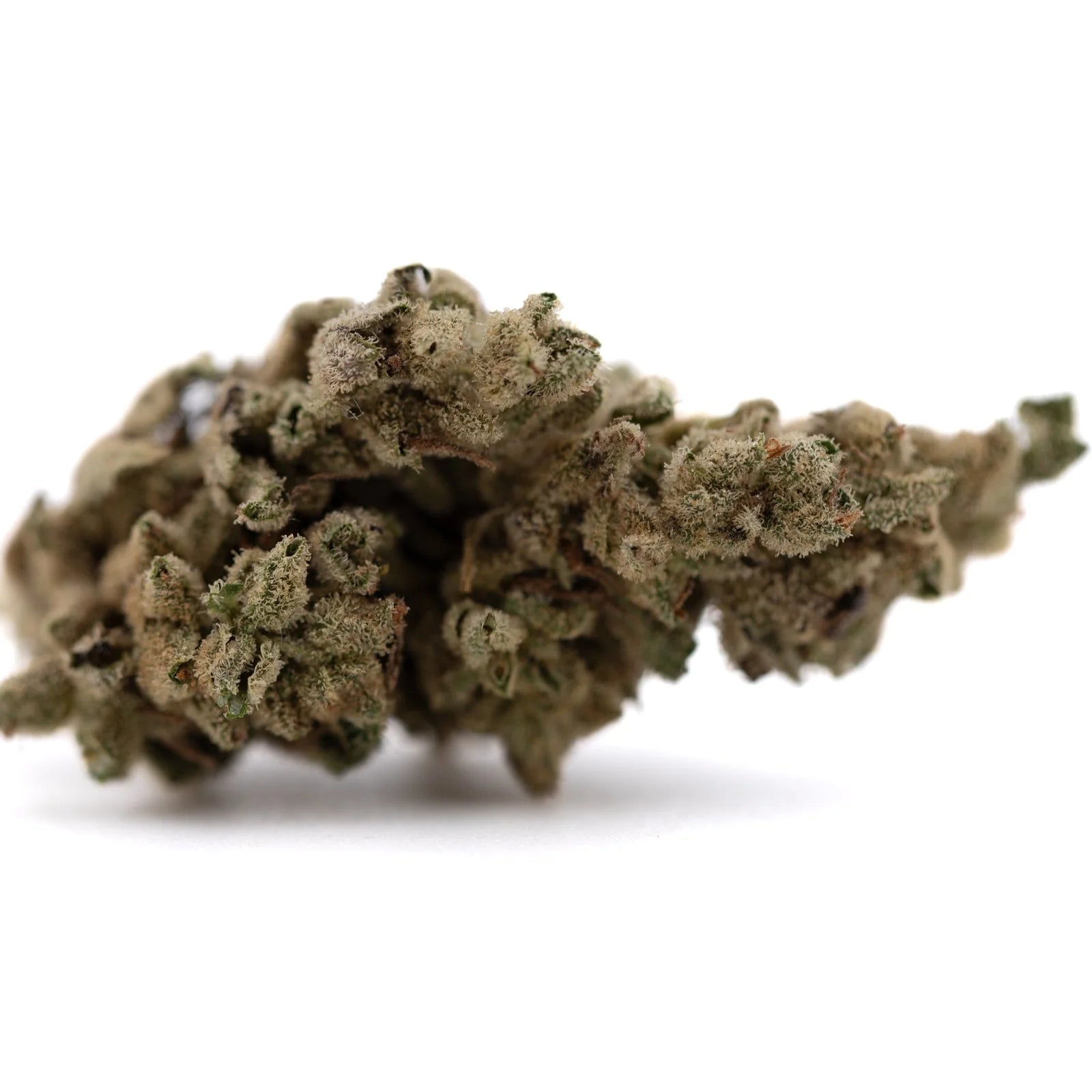 Sour Apple THCa Flower: Marijuana Bud with Trichomes and Green Leaves