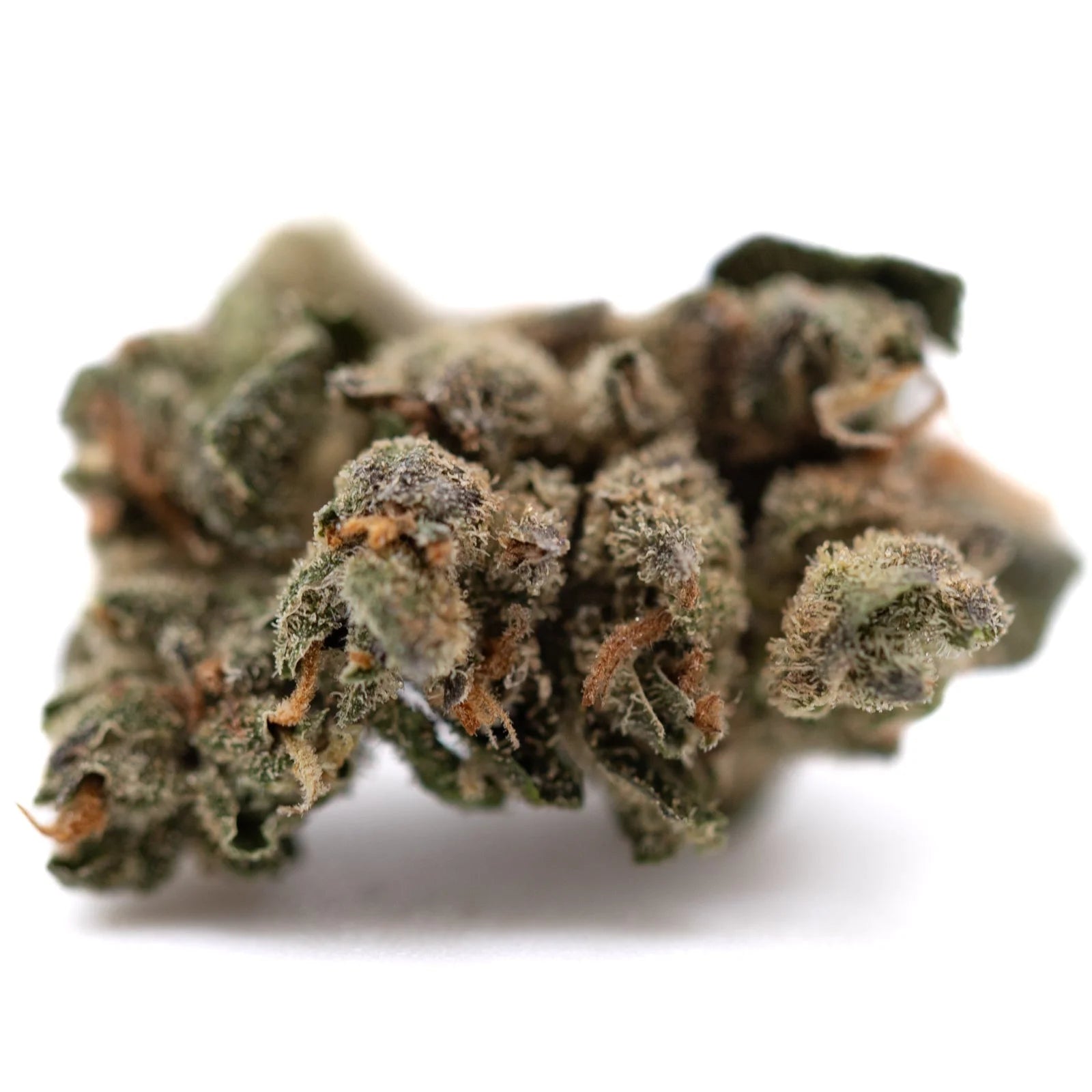 Premium Sour Apple THCa Smalls green bud with orange trichomes