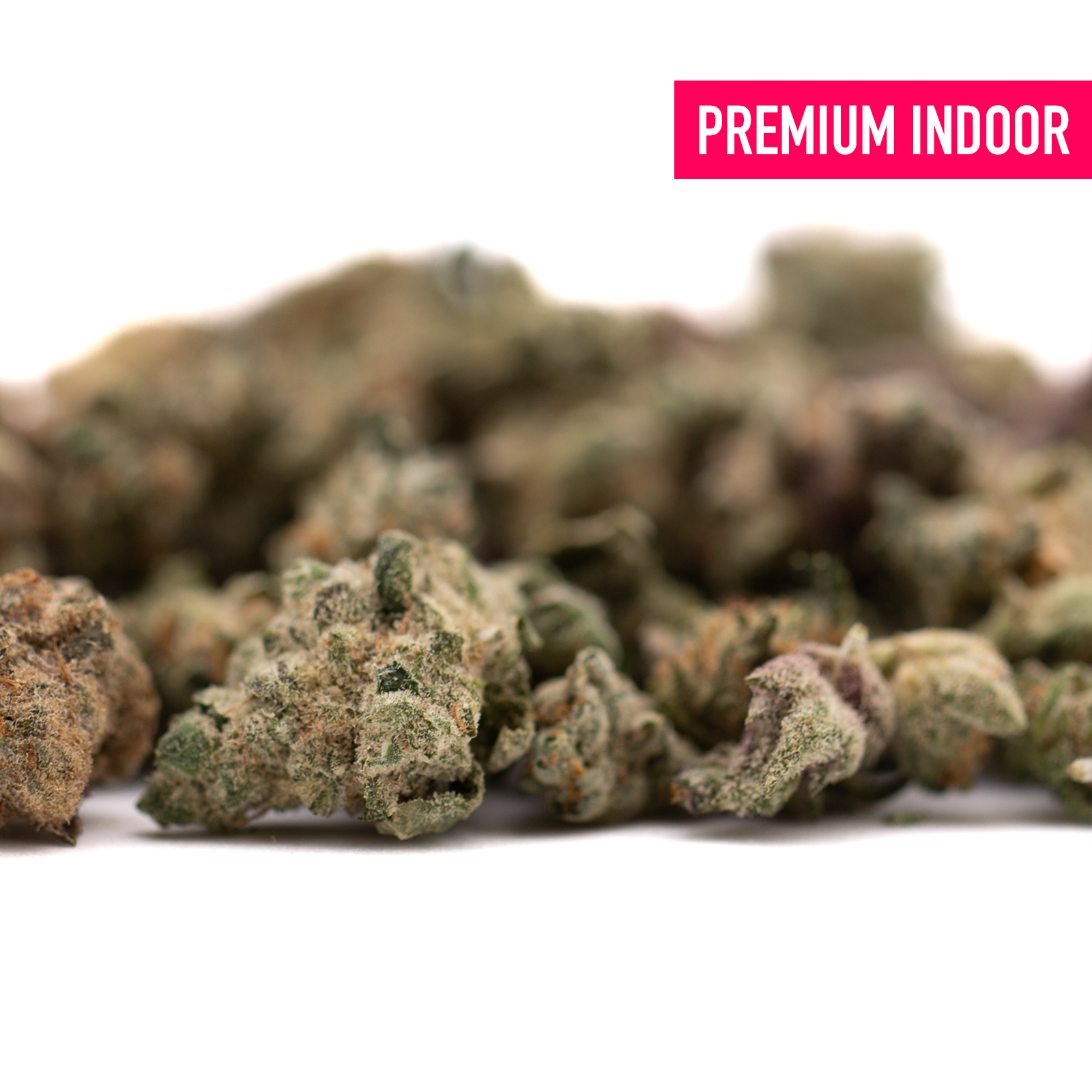 Pile of premium Sour Candy Indoor THCa Flower Smalls, high-quality indoor THCa flower