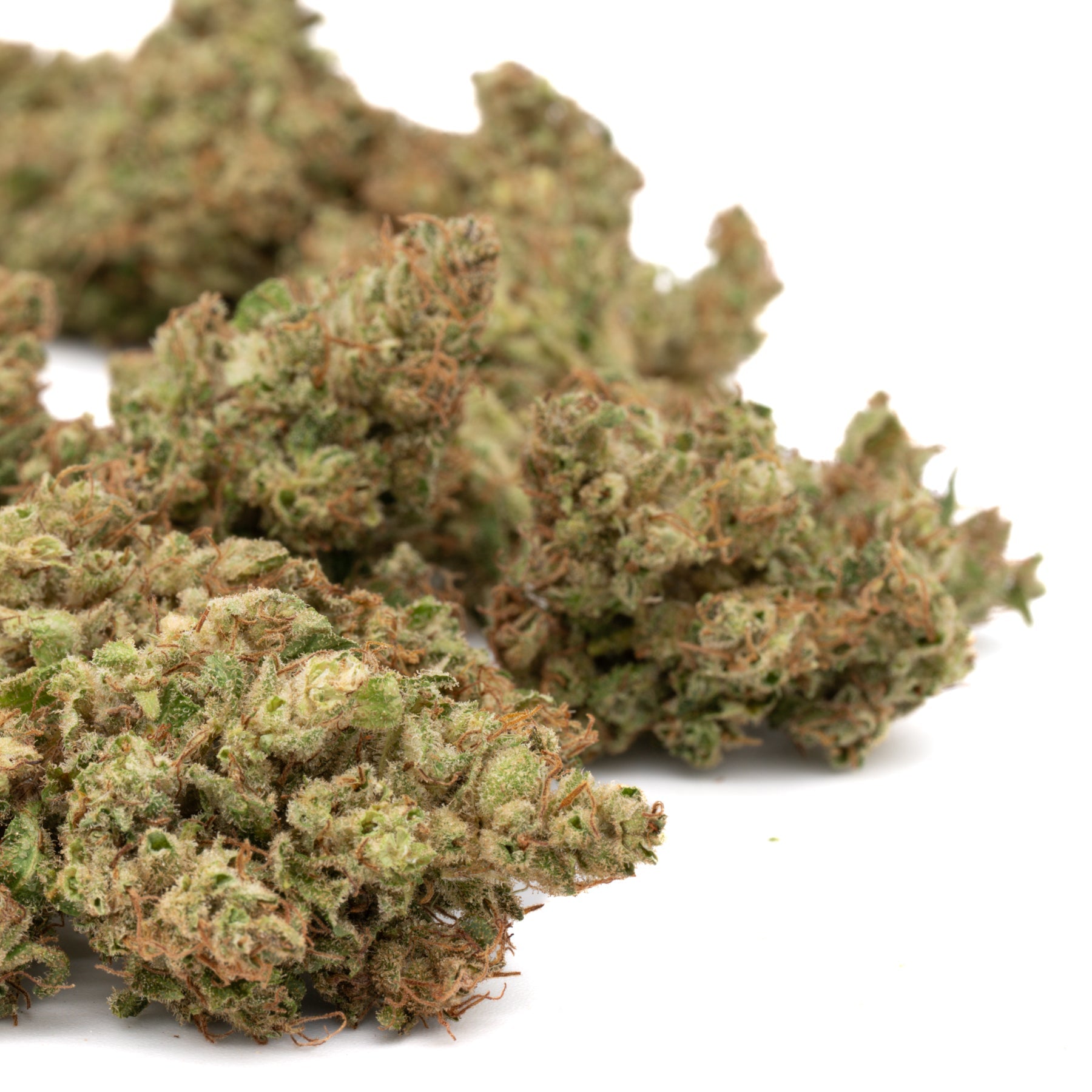 Dried cannabis flower buds from Sour Chem CBD Hemp Flower Full-Term with Sour Diesel strain