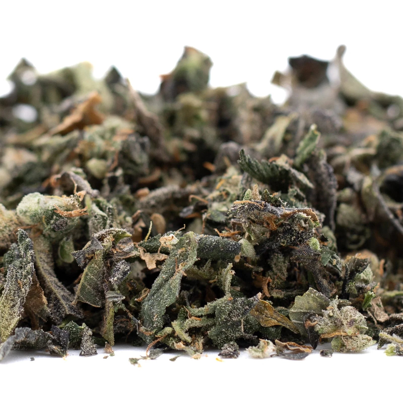 Dried shredded green herbs for Sour Garlic Indoor Trim Wholesale 1LB, ideal for hemp flower and thca trim bulk