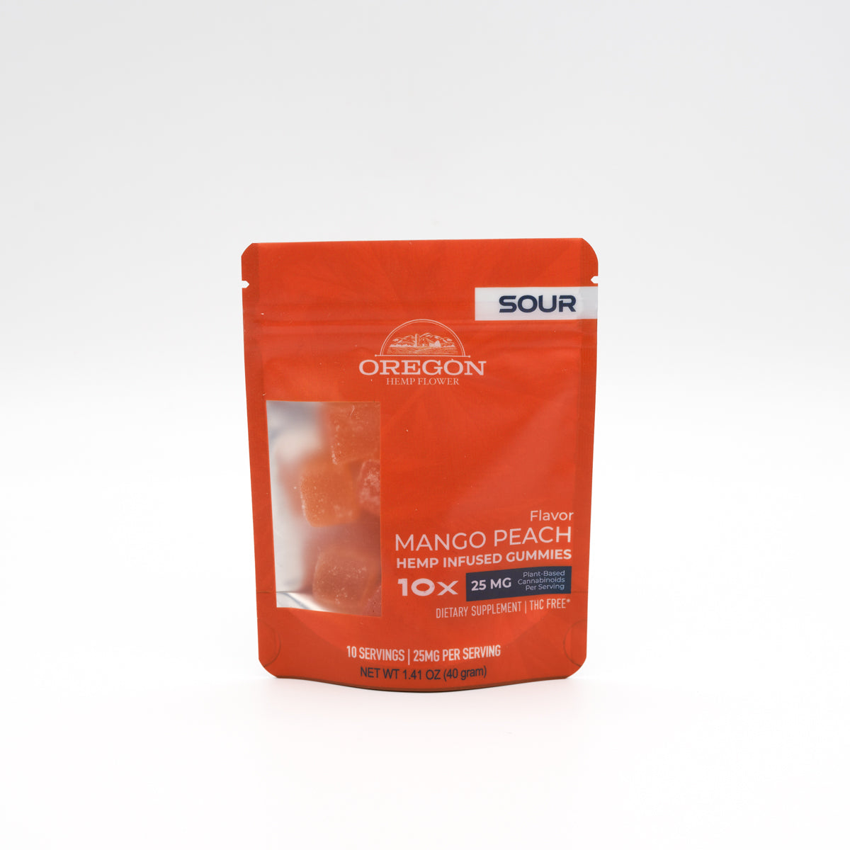 Sour Mango Peach Hemp Gummies 250mg