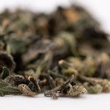 Loose leaf green tea with sour runtz indoor trim and rich terpene profile