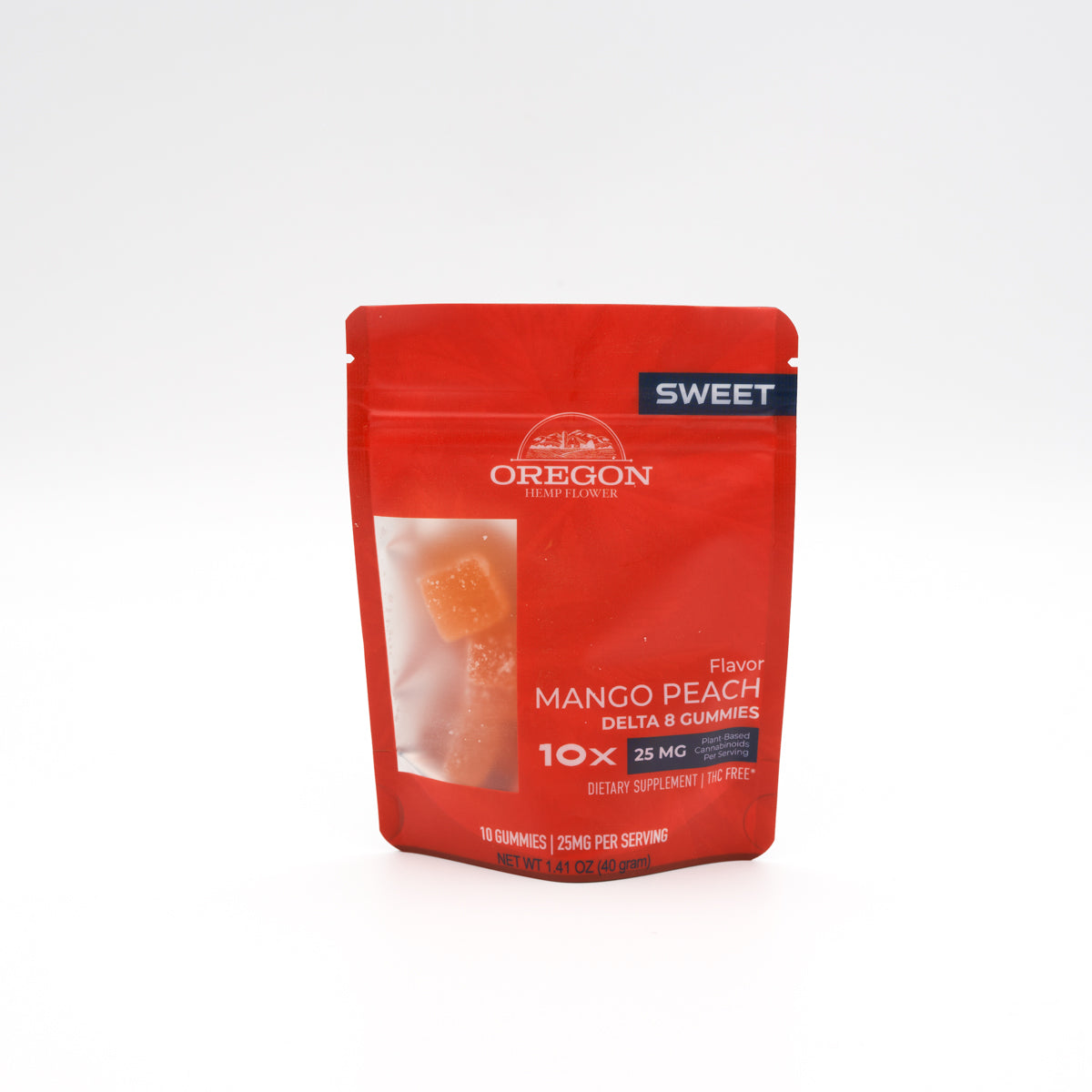 Sweet Mango Peach Delta 8 Gummies 250mg