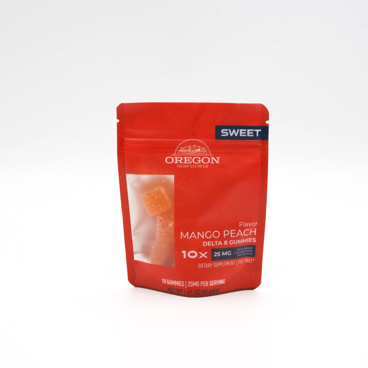 Sweet Mango Peach Delta 8 Gummies 250mg