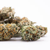 Premium Thai OG Indoor THCa Flower: Green Orange Bud with Dense Trichomes