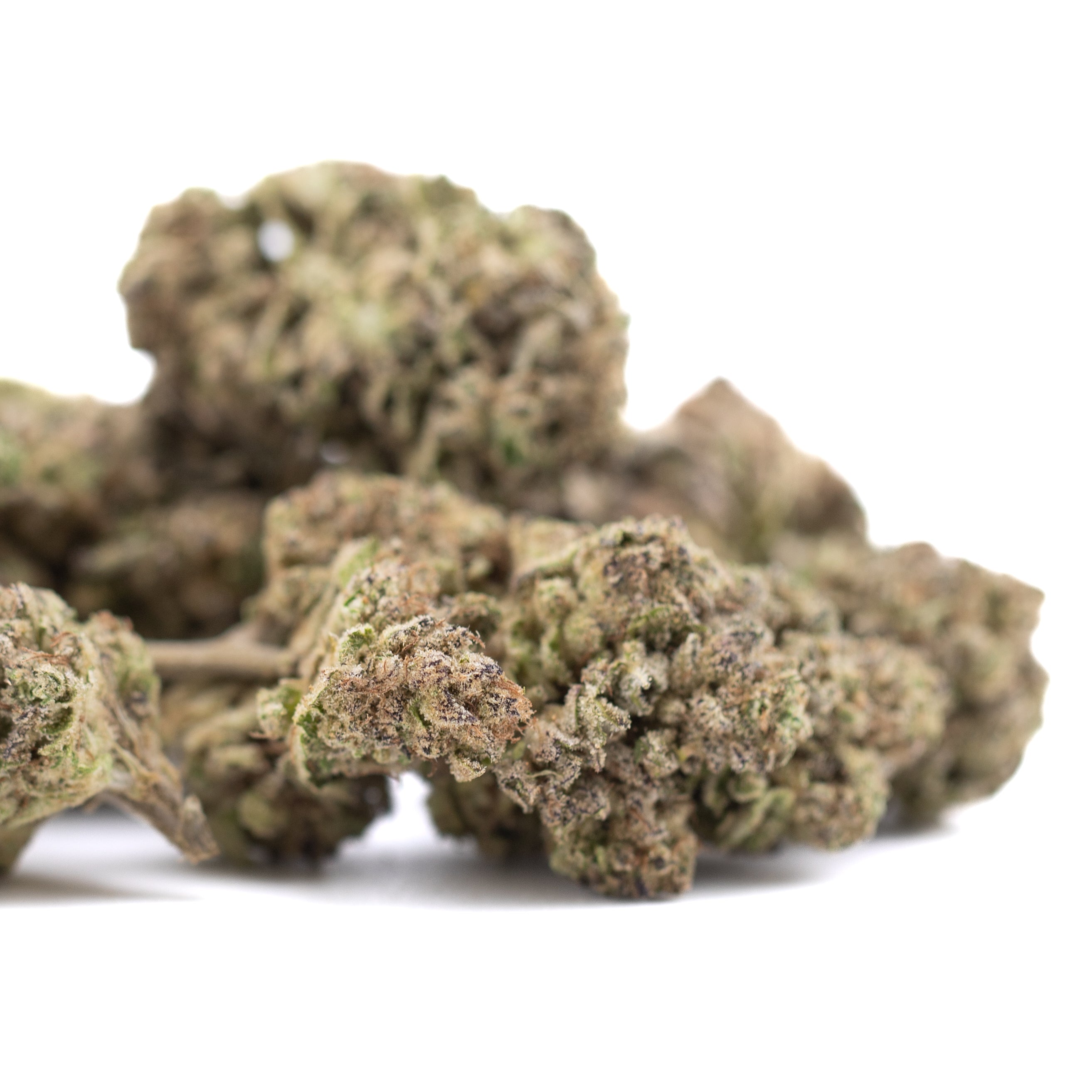 Premium Zkittlez Cross THCa hemp flower buds with green-brown hues
