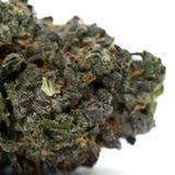 Dense dark green Zkittlez Indoor Hemp Flower with trichomes and orange hairs